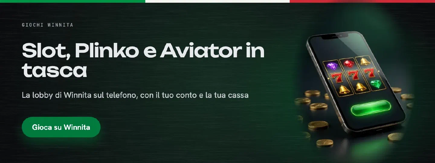 Slot, Plinko e Aviator nell'app Winnita